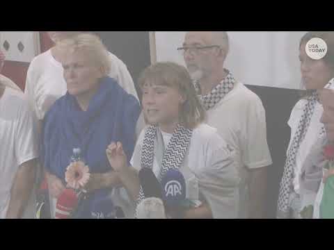 Greta Thunberg speaks against 'genocide' in Gaza after Flotilla crews detained, deported by Israel