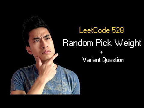 Random Pick Weight || Leetcode 528 || 1 Variant Question Big Tech Actually Asks