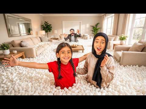 We've filled our entire house with packing granules 😱!