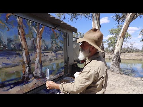 RIVER OIL PAINTING // Plein Air Adventures // Artist impressions - Australia! Sunlight Painting!!!