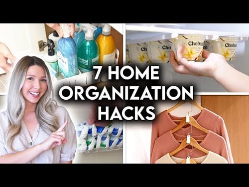 7 CLEVER HOME ORGANIZATION IDEAS + STORAGE HACKS