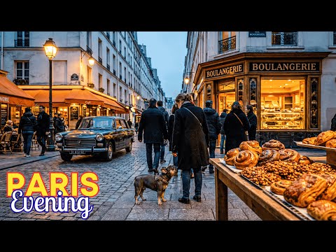 28 January 2026 – Paris Evening Walk 🌆 | Hidden Gems & Warm Atmosphere | 4K Paris Walk with Captions