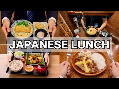 The Lunch of Japanese Salaryman (POV) | Marugame Udon | Ichiran | Ootoya | Bikkuri Donkey