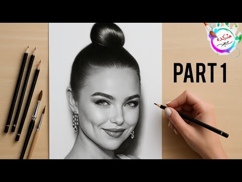 How to draw a face ."Mesmerizing Charcoal Portrait Drawing–Hyper Realistic Face Sketch (Time-lapse)"