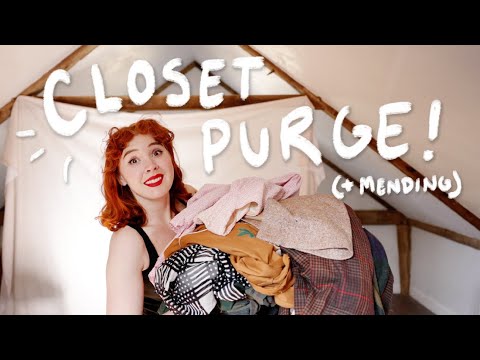 A Closet PURGE *and also some mending*