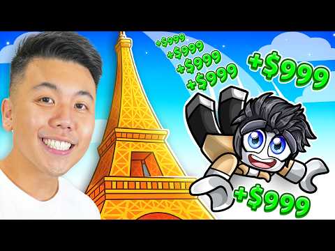 Making TRILLIONS on Roblox Climb and Jump Tower!