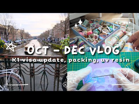 october β december vlog βοΈ big k1 visa catch up π΅ packing for my move π¦ making uv resin pet tag πΆ