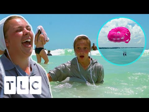 Amish Girls See The Ocean For The 1st Time And Do Parasailing! | Return To Amish