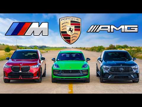 BMW X3 M50 v Porsche Macan v AMG GLC: DRAG RACE