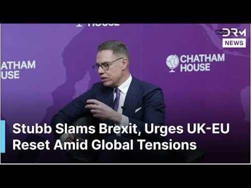 “Brexit Was a Colossal Mistake” — Finland's Stubb Calls for UK Return to Europe, Slams Brexit | AC1G