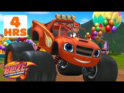 4 HOURS of Blazes BEST Transformations & Rescue Missions! 🚗💨 w/ AJ | Blaze and the Monster Machines