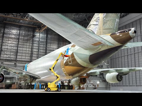 The Awesome Process of Painting the World’s Largest Plane