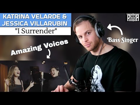 Bass Singer FIRST-TIME REACTION & ANALYSIS - Katrina Velarde & Jessica Villarubin | I Surrender