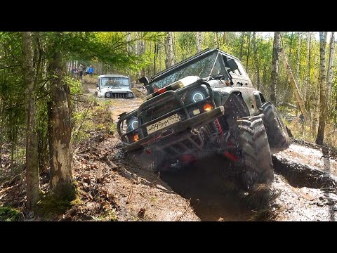 МЯСОРУБКА на БЕЗДОРОЖЬЕ! Оффроад МОНСТРЫ Уаз Патриот off road в болоте