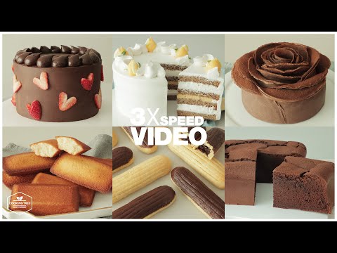 #88 케이크, 디저트 베이킹 영상 3배속으로 몰아보기 : 3x Speed Cake, Dessert Baking Video | Cooking tree