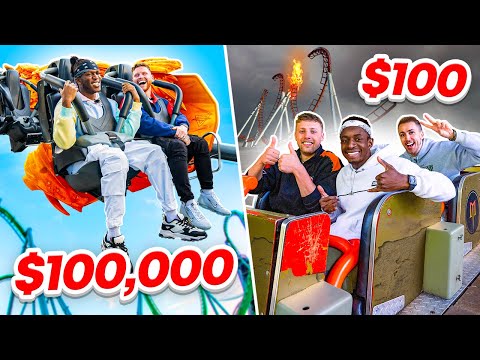SIDEMEN $100,000 vs $100 THEME PARK