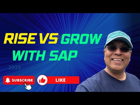 RISE vs GROW with SAP. What is the difference. #sap #career