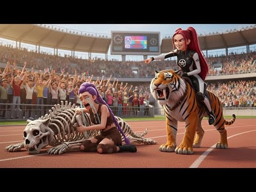 RUMI Gets Saber-Toothed Tiger Racing Championship - KPOP Demon Hunters