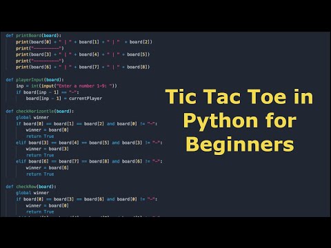 Python TIC TAC TOE Tutorial | Beginner Friendly Tutorial