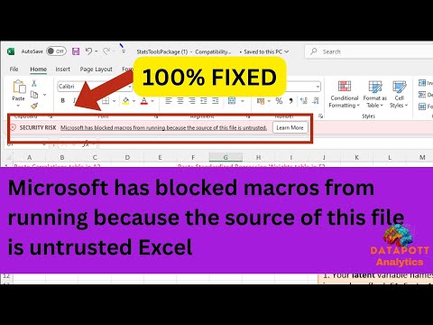 Microsoft has blocked macros from running because the source of this file is untrusted Excel - FIXED