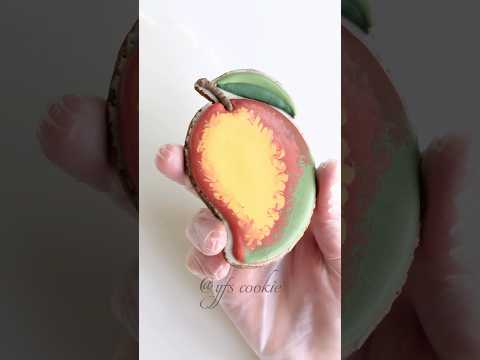 🥭Satisfying Fruit cookie decorating #cookiedecorating #royalicing #cookies #diy