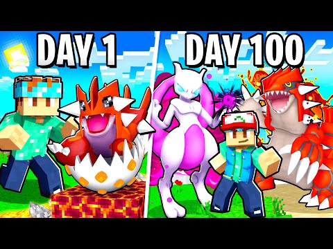 I Spent 100 DAYS in LEGENDARY PIXELMON! (Pokémon in Minecraft)