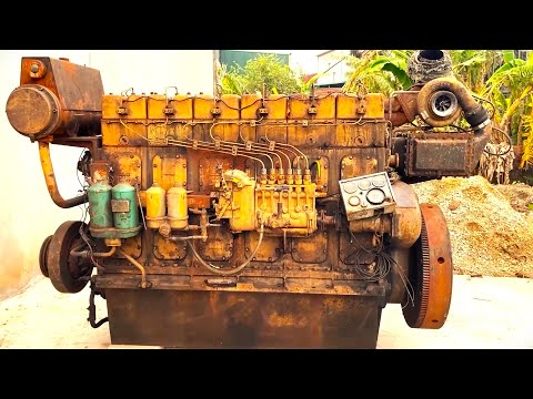 Unbelievable! Full Restoration of an Abandoned 4 Cylinder Diesel Engine Brought Back to Life!