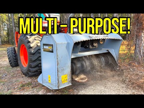 INCREDIBLE Tractor BRUSH MULCHER Also Destroys Stumps In MINUTES! | Baumalight MP348