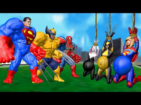 Rescue SUPERHEROES SHE HULK Family & SPIDER GIRL, WOLVERINE GIRL | LIVE ACTION STORY