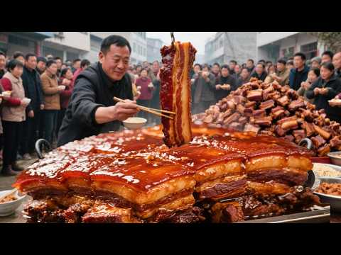 The big meat noodles in the town of Anhui Chuzhou are so popular that 300 kilograms of meat are not