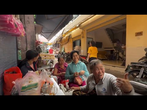 越南高雷相濟會大廈🥩堤岸年28(叉燒)燒肉好吃👍白鐵街市現在實況