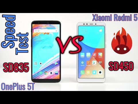 Xiaomi Redmi 5 VS OnePlus 5T - Speed Test - Snapdragon 450 vs 835