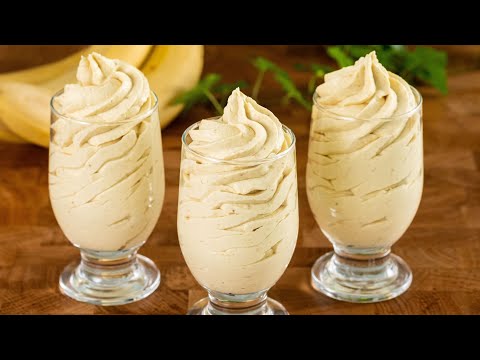 🍌Creamy banana dessert in 5 minutes!🍌no SUGAR, no flour! Everyone is looking for this recipe!