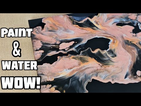 NEW! All Metallic Pour With WATER? I Wasn't Expecting This! Acrylic Pour Painting