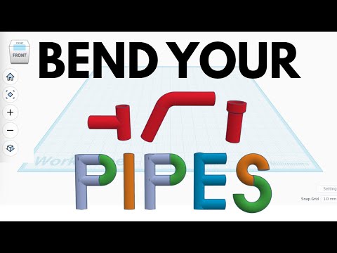 Bending pipes and connecting them together in Tinkercad