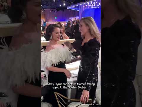 #mileycyrus and #selenagomez taking a picture together at the #goldenglobes 🤍