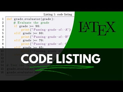 Display source code in LaTeX