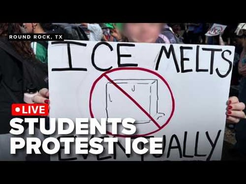 WATCH LIVE: Round Rock ISD students stage walkout protesting ICE