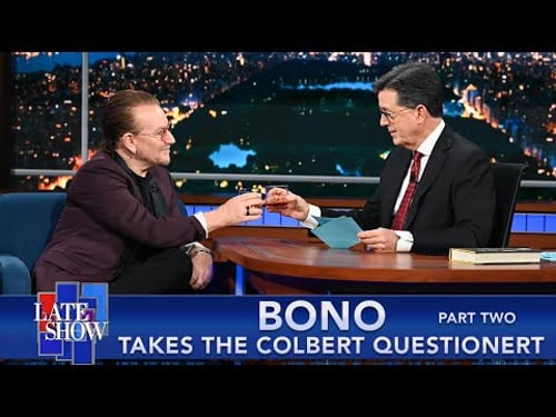 Bono Takes The Colbert Questionert, Part 2