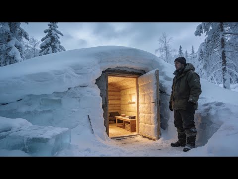 He's a genius and nobody believed him! He built a survival house under the deep snow of Siberia ASMR