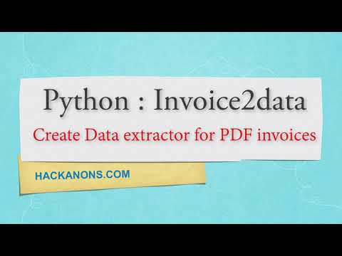Python Invoice Data Extractor from PDF | Invoice2data - Pdf2text Part 1