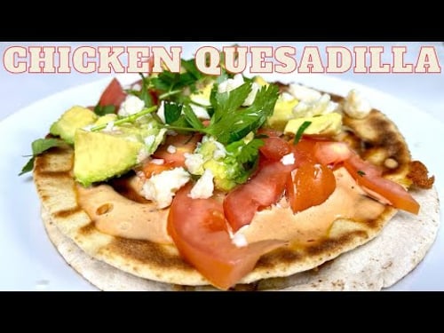 Leftover Chicken? Make Chicken Quesadillas with Pita Bread 🍗