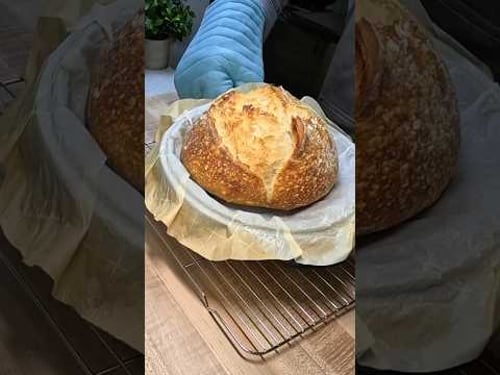 3-Ingredient No-Knead Sourdough (Better than Bakery!)