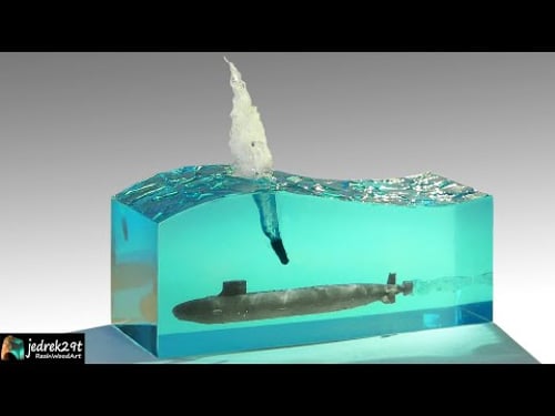 Epoxy Resin Diorama. Moment before the Submarine Disaster / RESIN ART