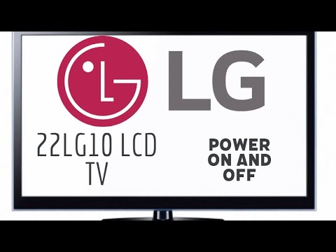 LG 22LG10 LCD TV Power on and off