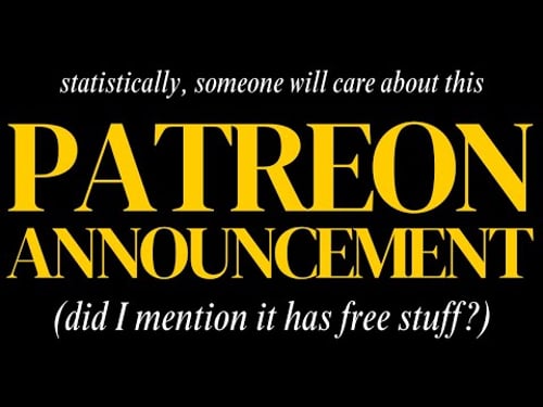 I have a patreon with a bunch of free stuff!