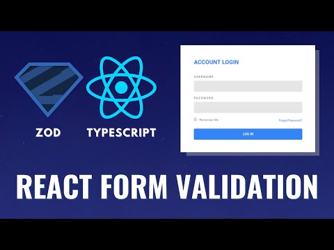React Hook Form with ZOD Tutorial - React and Typescript Form Validation Tutorial