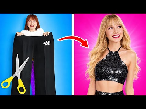 Blondie VS Brunette 💁♀️👩🦱 Peretasan Mode Jenius untuk Mengubah Pakaian Lama oleh 123GO!