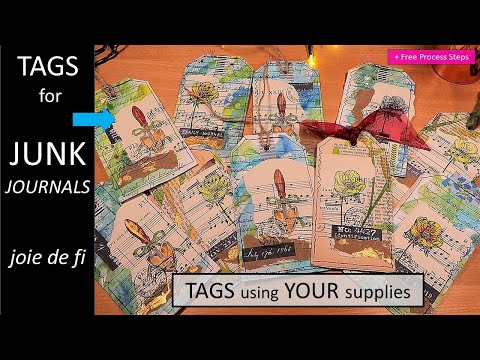 Tags For Junk Journals From Substitutable Supplies ⭐ Step By Step Tutorial