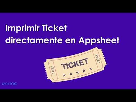 #APPSHEET | IMPRIMIR TICKET DESDE APPSHEET